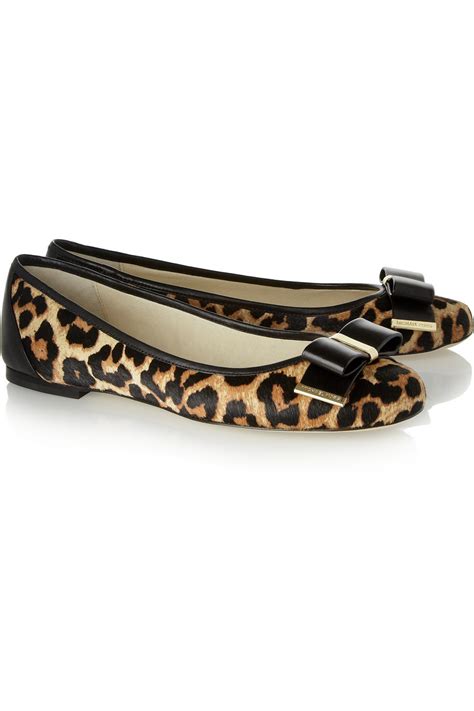 michael kors ballerina kiera leopard-print calf hair|walmart leopard print calf hair.